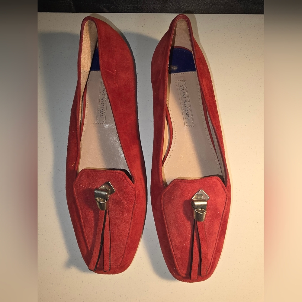 Stuart Weitzman red loafers size 6